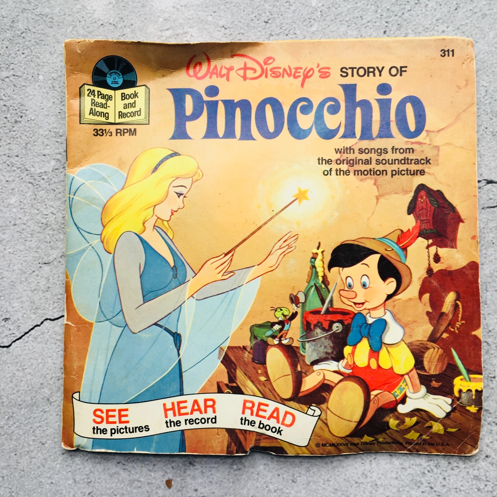 Walt Disney's Pinocchio ピノキオ　絵本　レコード　希少品 Walt Disney's Pinocchio ピノキオ 絵本 レコード 希少品 希少