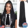 24 Inch Goddess Box Braids Crochet Hair with Curly Ends 8 Packs Pre-looped 3X Goddess Braids Hair Extensions Synthetic Boho Box Braiding Hair for Women (15Strands/pack 1B#)