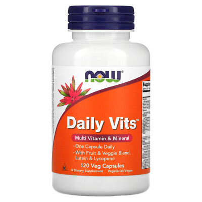 Daily Vits, Мультивитамины и минералы, 120 растительных капсул