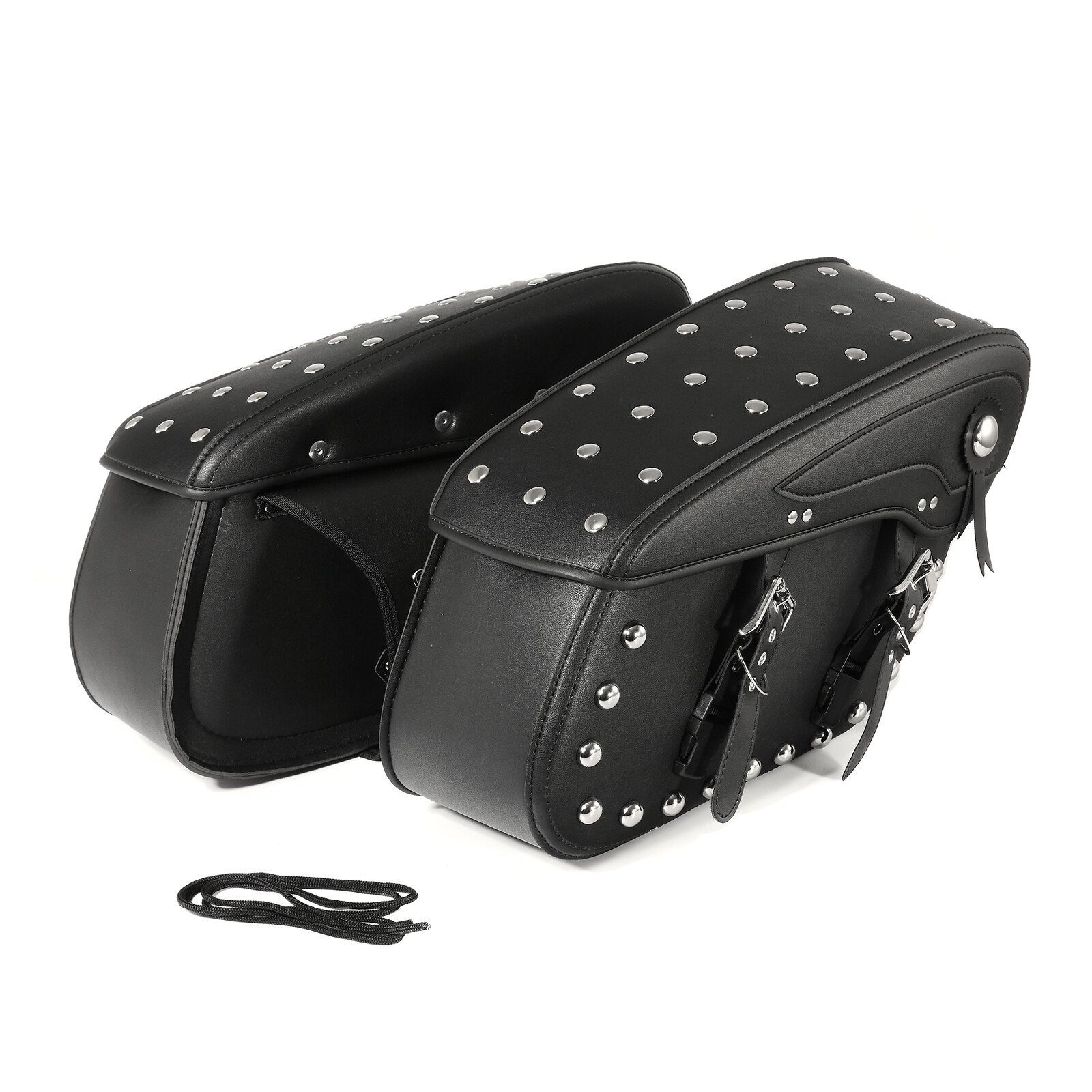 Motorcycle Side Saddle Bags Black For Harley Fatboy Heritage