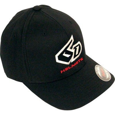 6D Helmets Logo Flexfit Hat - Black - Large/XL 52-3008