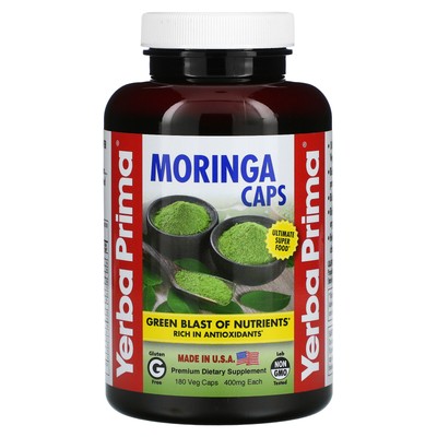 Капсулы Moringa, 400 мг, 180 растительных капсул