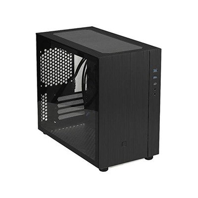 S200 Matx Aluminum Gaming Computer Desktop Case Mini Size Type-C I/O (Black)
