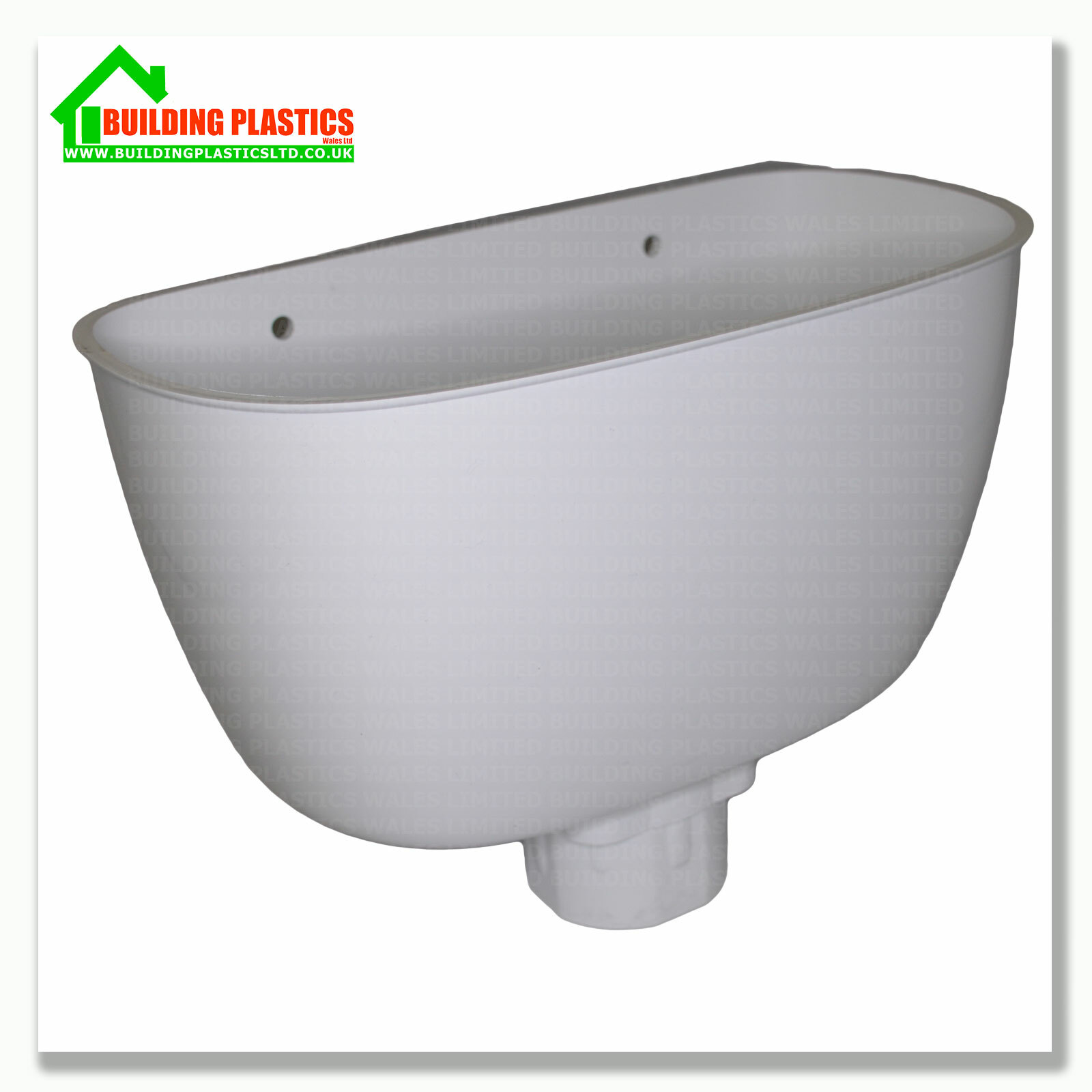 PLASTIC HALF ROUND GUTTER DOWNPIPE FITTINGS 112mm HALF ROUND WHITE