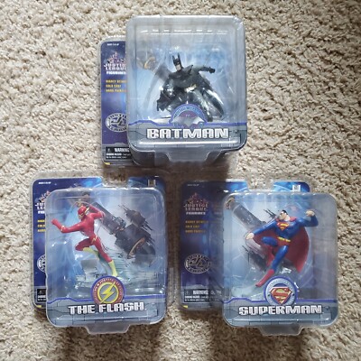 Justice League Figurines Batman Flash Superman Cold Cast Mini Masterworks lot 3