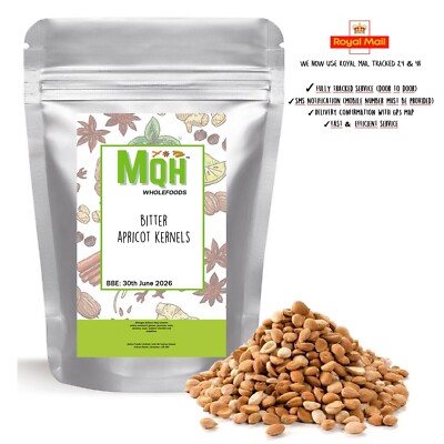 Bitter Raw Whole Apricot Kernels 100% Pure Premium Quality! FREE P&P