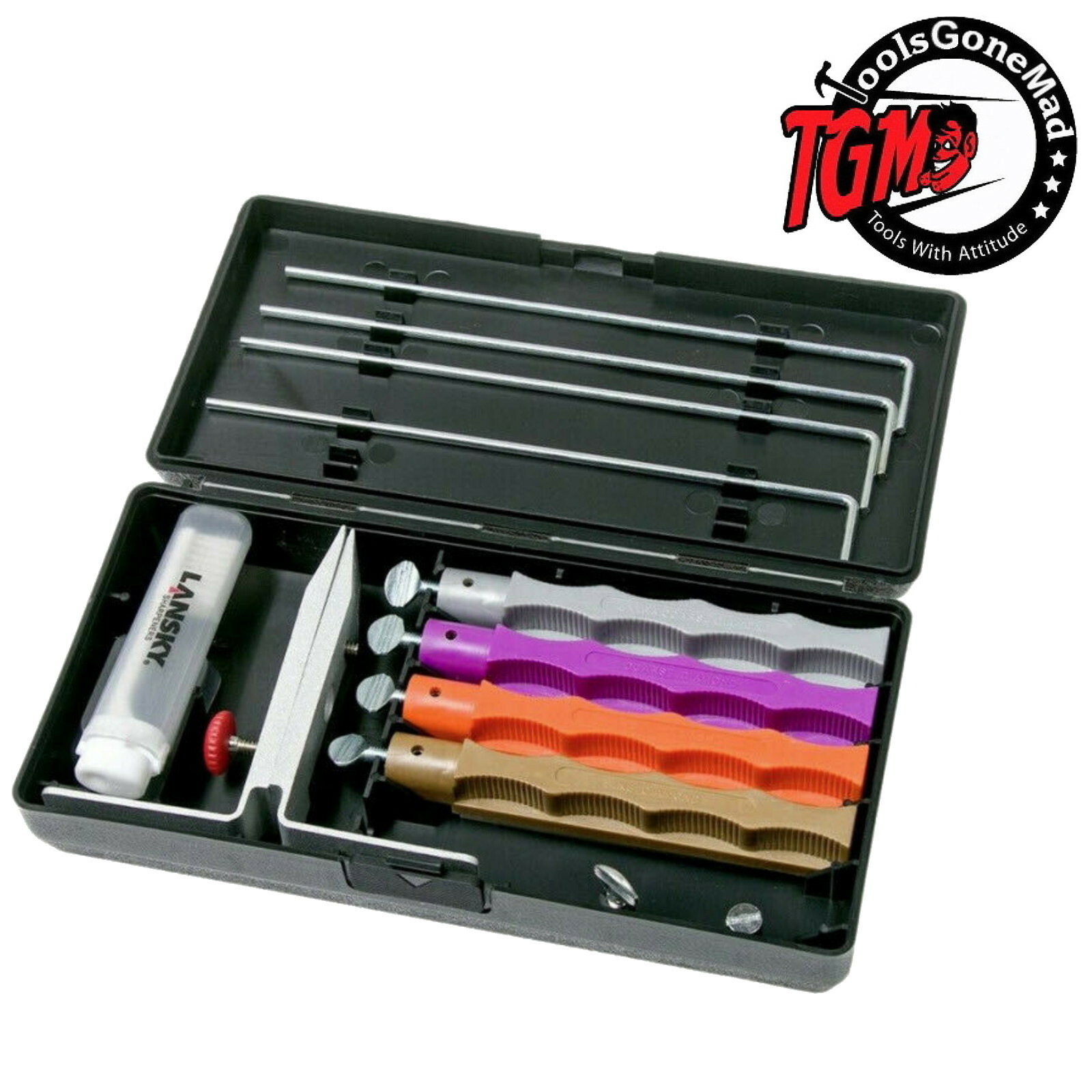 Lansky Deluxe Diamond 4 Hone Stone Controlled Angle Knife Sharpening