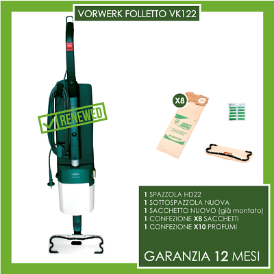 ASPIRAPOLVERE VORWERK FOLLETTO VK122 VK 122 CON HD22 (NO 150 140 136 135 131)