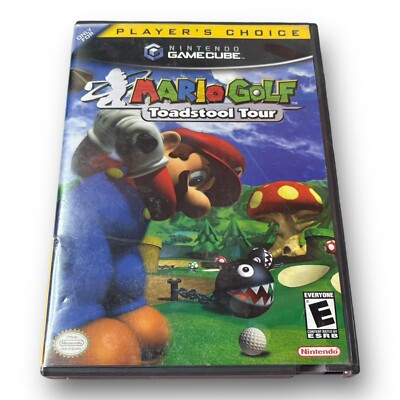 Mario Golf Toadstool Tour Nintendo GameCube 2004 Black Label Complete CIB Tested