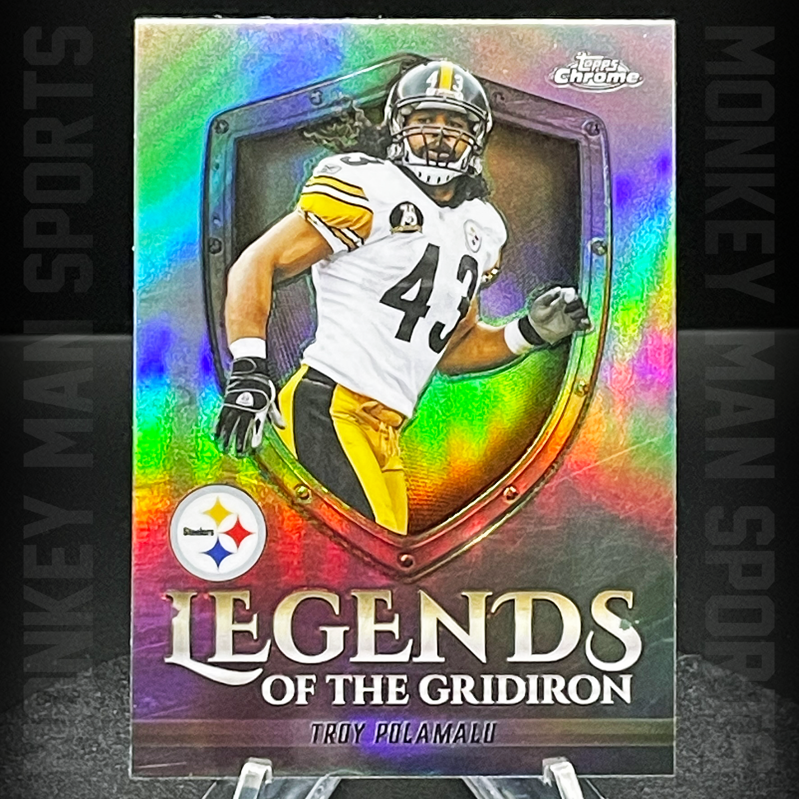 2025 Chrome - Troy Polamalu - LEGENDS OF THE GRIDIRON #LOG-33 REFRACTOR STEELERS