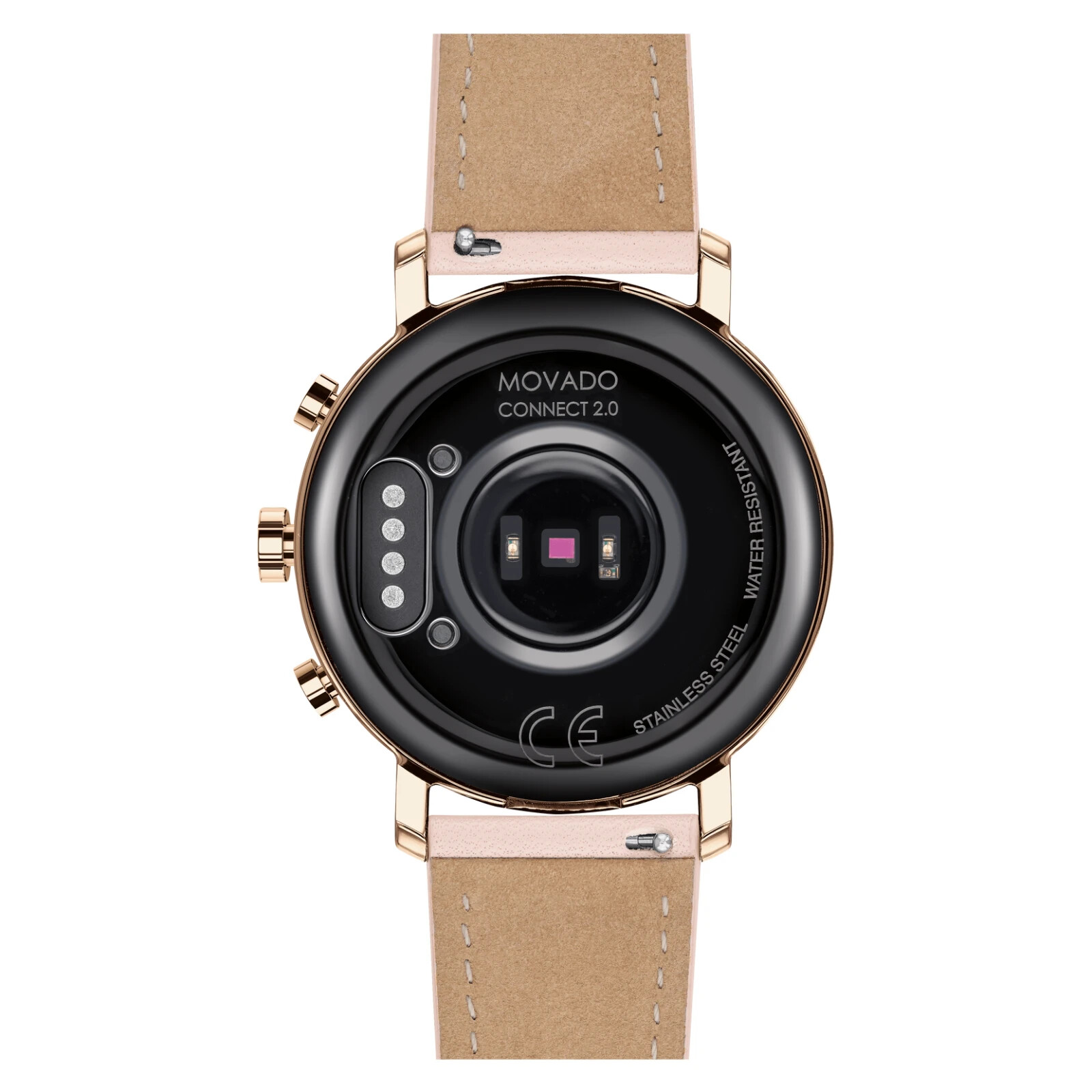 Pre-owned Movado Connect 2.0 Pink Leather Strap 40mm Smartwatch 3660023