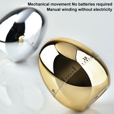 XG (Gold)60 Minutes Egg Model Mechanical Timer Cooking Alarm Clock Manual Timer