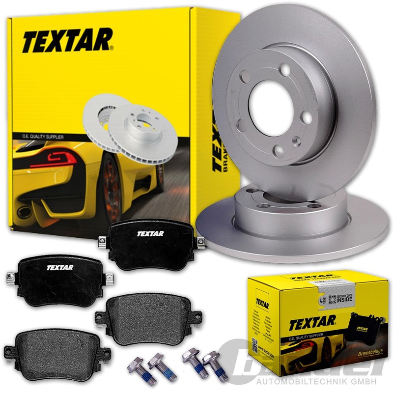 Textar Bremsscheiben + BelÃGe Hinten FÃ¼R Seat Leon 5f Skoda Octavia 5e Vw Caddy