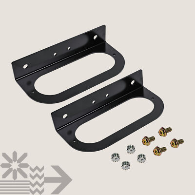 2pc 6" Oval Trailer Tail Light  L Mounting Bracket for Truck Boat RV