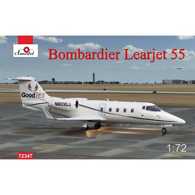 Amodel 72347 Plastic model airplane kit Scale 1:72 Bombardier Learjet 55