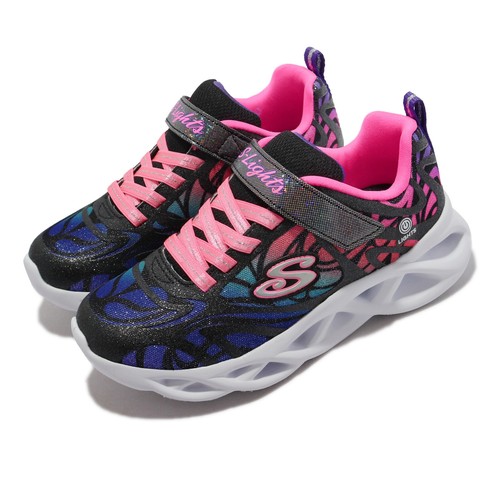 Детские повседневные детские кроссовки Skechers S Lights-Twisty Brights-Dazzle Flash Multi 302305-LBKMT