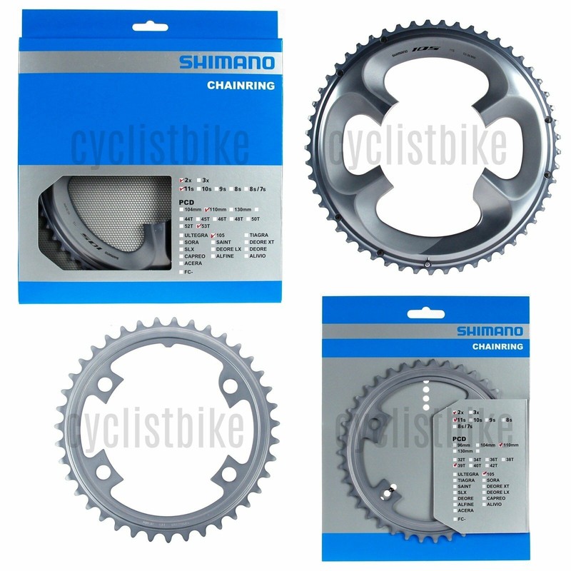 Shimano 105 FC-R7000 53T & 39T MW Outer/Inner Chainrings Sil