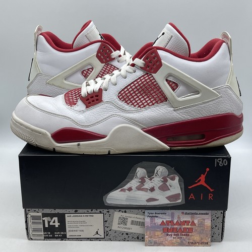 Air Jordan 4 ホワイト/レッド/ブルー Nike Air Jordan Retro 4 IV What The White Red Grey Blue Mens