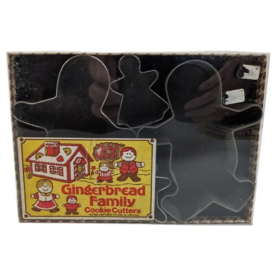 VTG Gingerbread Family Cookie Cutters Fox Run Craftsmen lot of 4