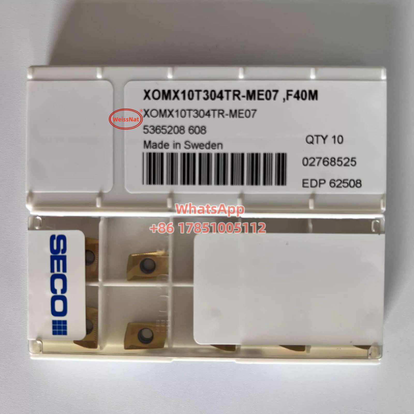 SECO XOMX10T304TR-ME07 F40M Carbide Inserts 10PCS XOMX SECO XOMX10T304TR-ME07 F40M Carbide Inserts 10PCS XOMX