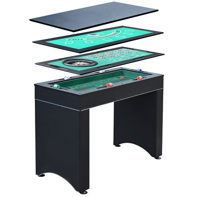 Casino Game Table Roulette Blackjack Craps 4-in-1 Combo | Monte Carlo NG1136M