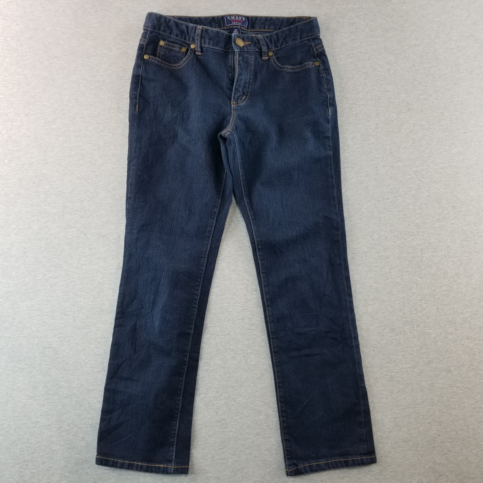 Chaps Denim Jeans Women's Sz 2P VTG 99% Cotton Dark Wash Normcore Nice Quality