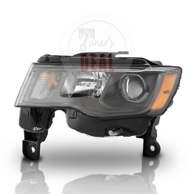 For 2017-2021 Jeep Grand Cherokee Halogen Headlight Headlamp  W/ Bulbs Driver LH