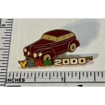 Year 2000 Classic Car Enamel Pin Y2K Collectible Vintage