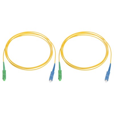 2Pcs 6.6Ft Single-Mode Simplex Fiber Optic Patch Cable LSZH Fiber Jumper Opti...