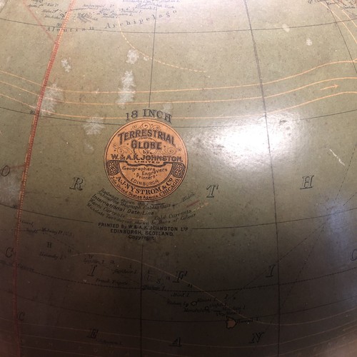 W & A.K Johnston Antique 18” Globe