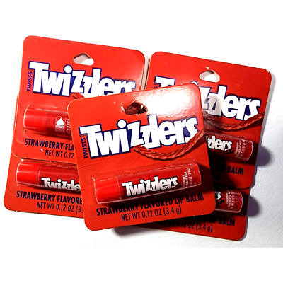 Twizzlers Strawberry Flavor Lip Balm, Lot of 5