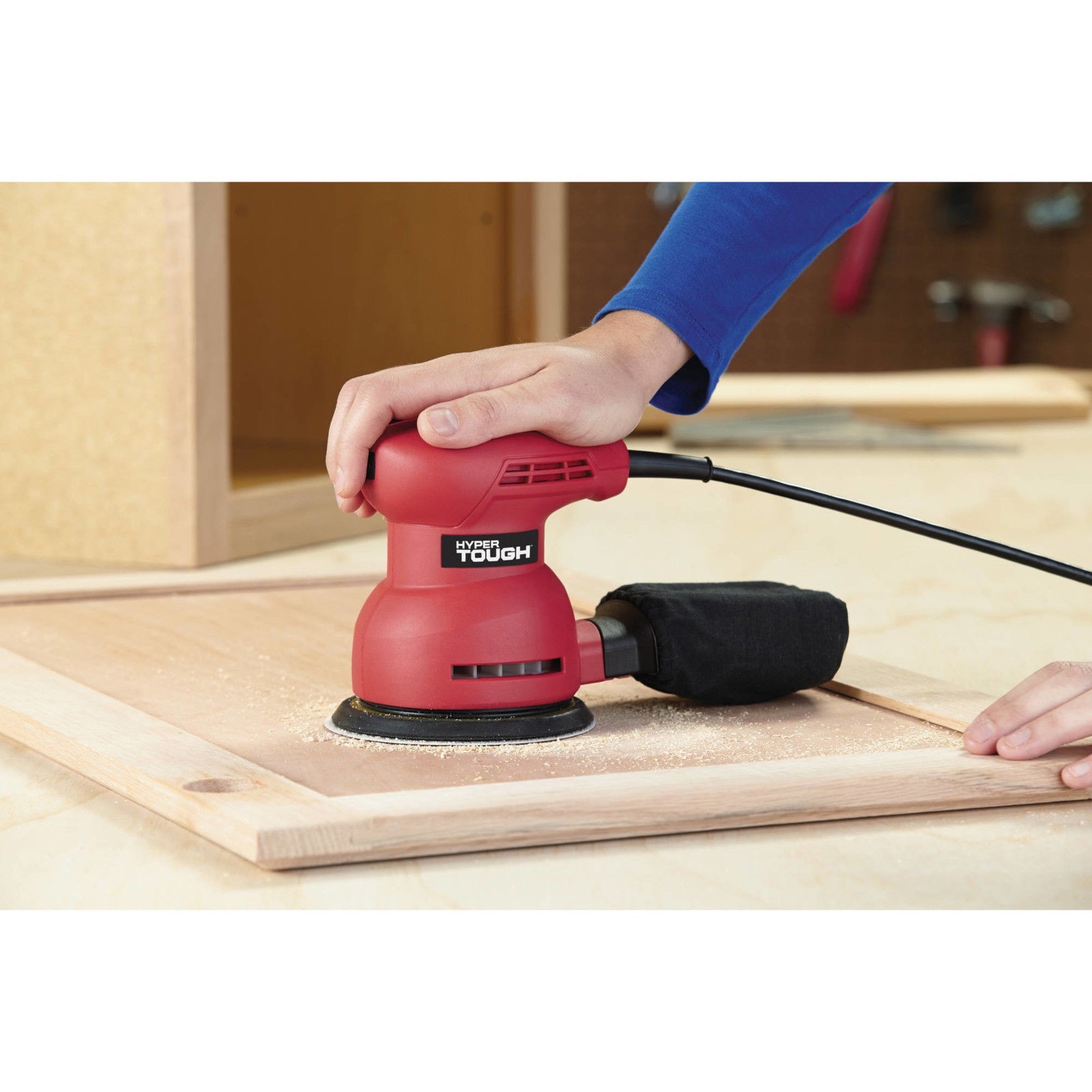 Hyper Tough 2.4 Amp Random Orbit Sander Corded Electric Palm Sander NIB