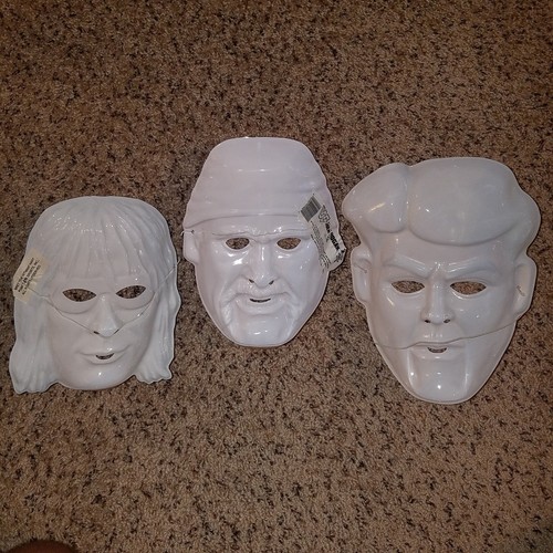 1990s Wrestling Halloween Mask Lot - Hulk Hogan Ric Flair Bret the Hitman Hart