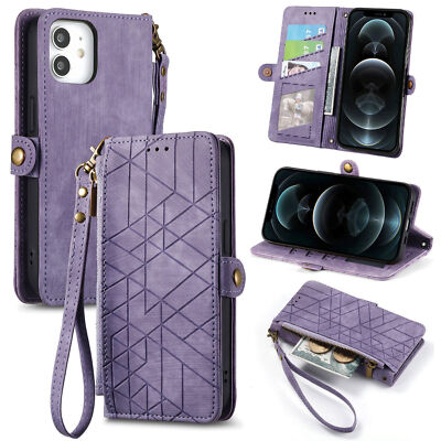 Leather Geometry Wallet Phone Case For Oppo A12 Reno 5 Pro Realme X7 Pro C11