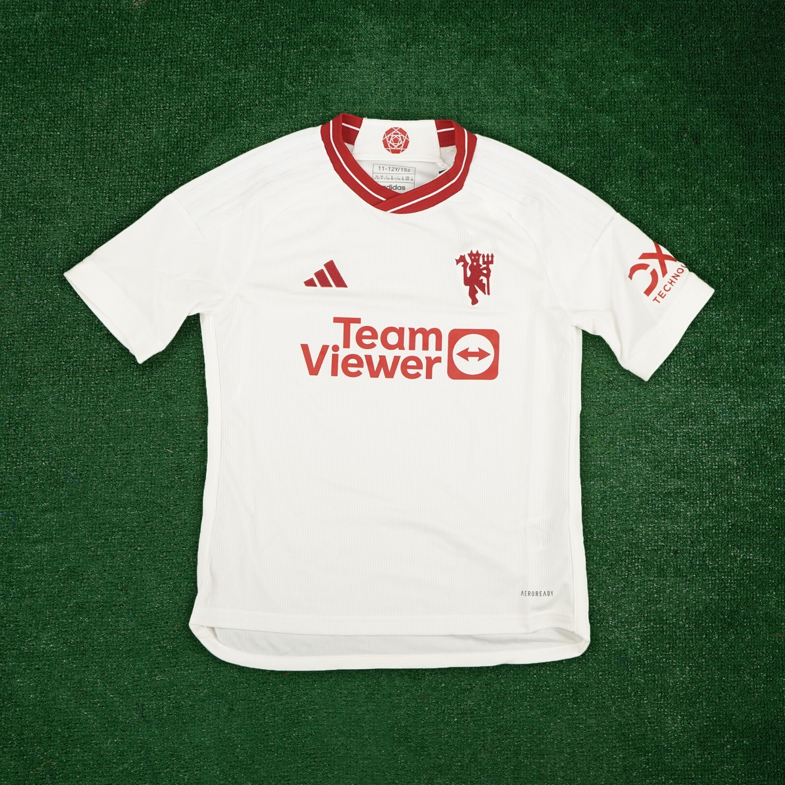 Manchester United Adidas 23/24 Cloud White Third Kids Youth