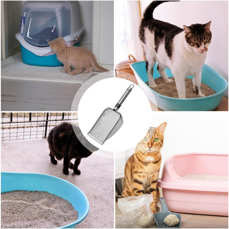 Cat Litter Scoop Stainless Steel Deep Shovel Sifter Litter Box Scoop