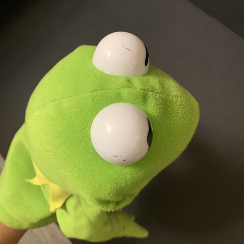 Rare Disney Gund Kermit Frog Hand Puppet Plush Muppets Sesame Street
