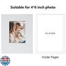 Remowith Small 4x6 Photo Album 24 Pockets Linen Cover with Front Window Portable Mini Picture Book for Travel Wedding Memories Organizer White