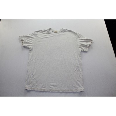 Saks Fifth Avenue T-Shirt Mens Large Gray Good Heathered Short Sleeve Crewneck