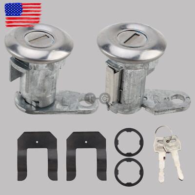 For 1985-1989 Ford E-150 Econoline DOOR LOCK CYLINDER SET 2 KEYS DLS210