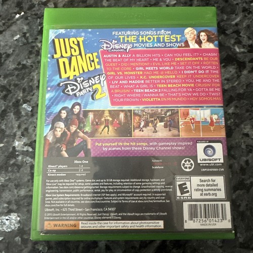 Disney dance！dance！dance！DVD Microsoft XBOX ONE 2015 JUST DANCE Disney Party 2 Video Game
