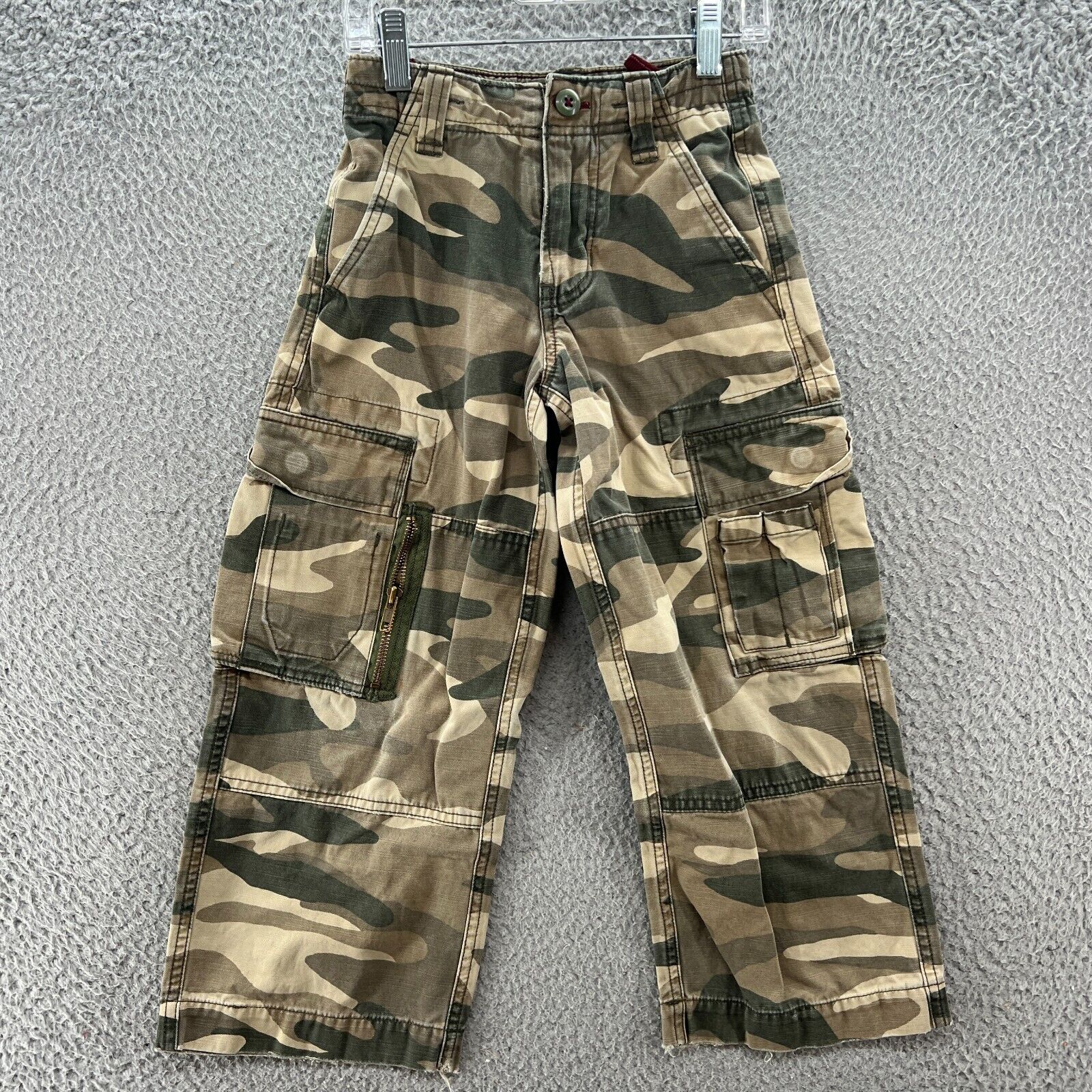 Gap Camo Pants Boys 4 20X19 Green Baggy 90s Y2K Cargo Streetwear HipHop * Gap Camo Pants Boys 4 20X19 Green Baggy 90s Y2K Cargo Streetwear HipHop *