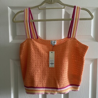 Boho Chic NWT Francesca s Alice Crochet Tank Top Size M