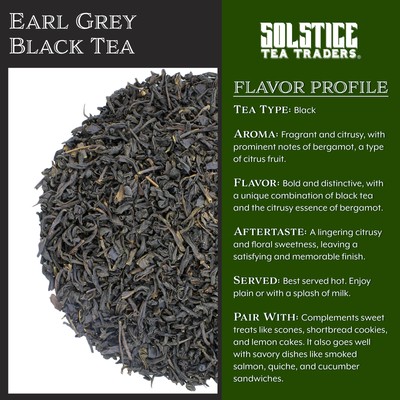 Earl Grey OP Loose Leaf Tea, Black Tea w/Bergamot Flavor 8oz Bag, 100+ Cups