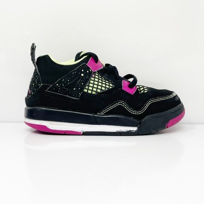 

Nike Girls Air Jordan 4 705345-027 Черные баскетбольные кроссовки, размер 9C, Черный, Air Jordan 4