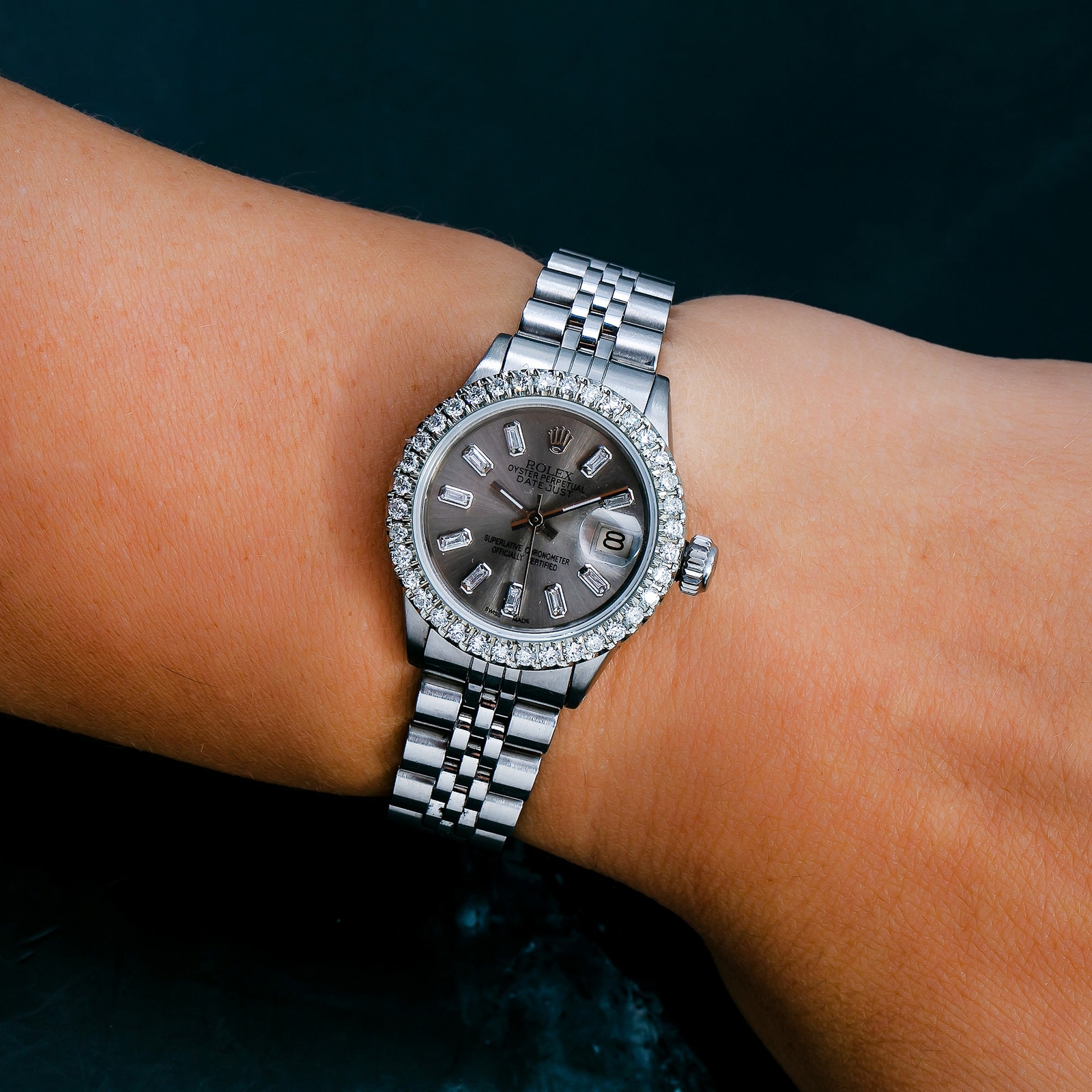 Rolex Datejust 6917 26mm Gray Diamond Dial Stainless Steel