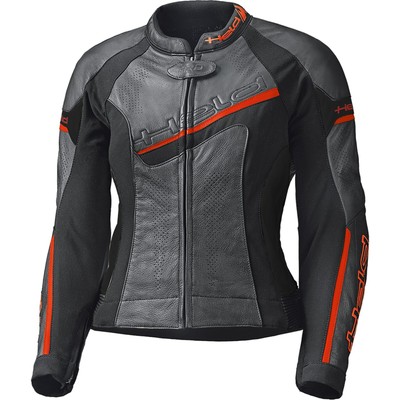 Held Damen Motorrad Jacke Gr. 40 Debbie II - Motorrad Lederjacke schwarz-neonrot