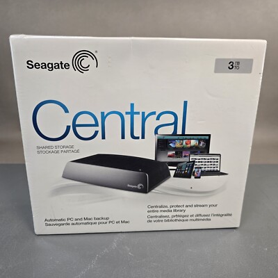 Seagate Central SharedOrganized Network Storage 3 TB SRN01C Factory Sealed