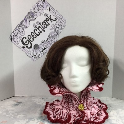 Victorian COLLAR pink red lolita cosplay circus fantasy Fairytale Geechlark ag39