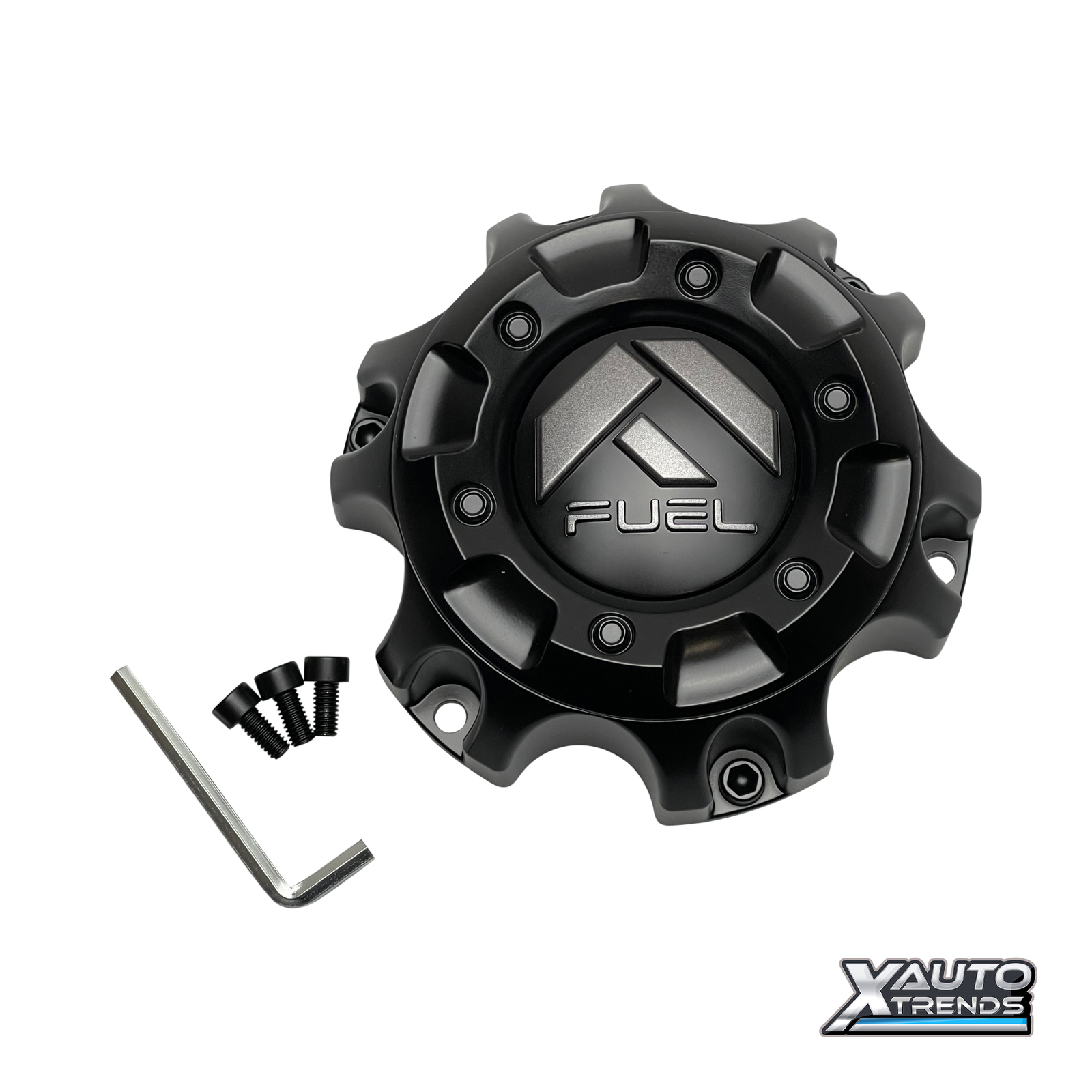Fuel Off-Road Matte Black Wheel Center Cap w/ Gun Metal Logo